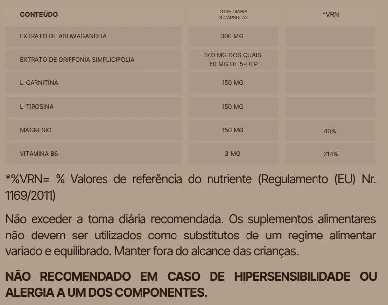 Tabela nutricional